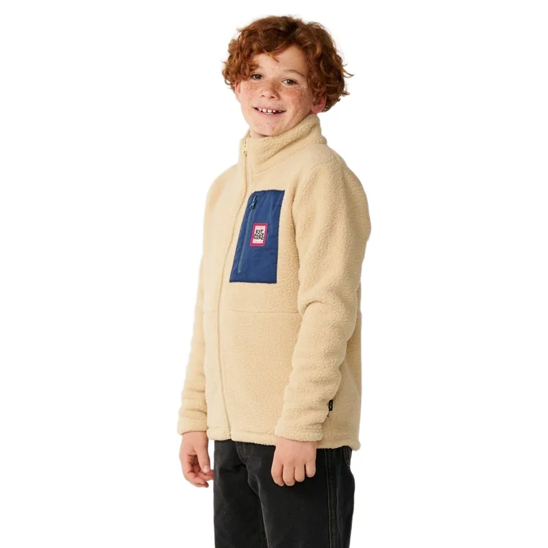 Rip Curl Kids Streamline Polar Fleece in Khaki Sand-1