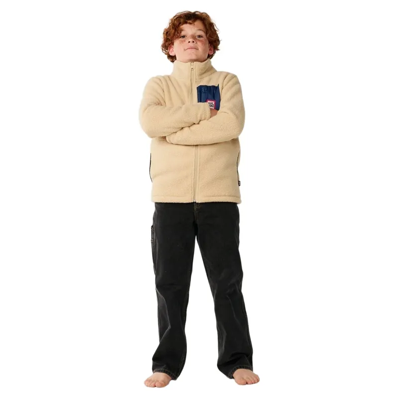 Rip Curl Kids Streamline Polar Fleece in Khaki Sand-3