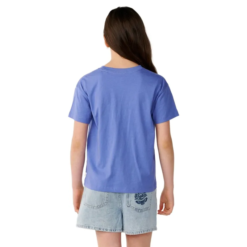 Rip Curl Kids Surf Puff Relaxed Tee in Bright Lilac-5