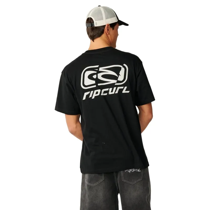 Rip Curl Mens Archive Ripped Tee in Black-3