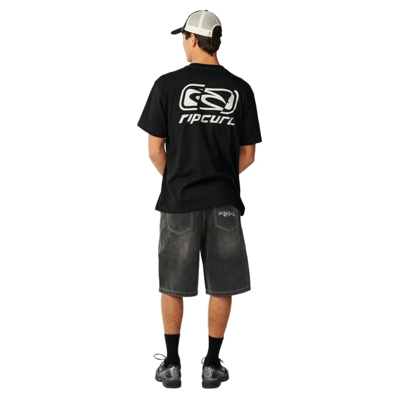 Rip Curl Mens Archive Ripped Tee in Black-4