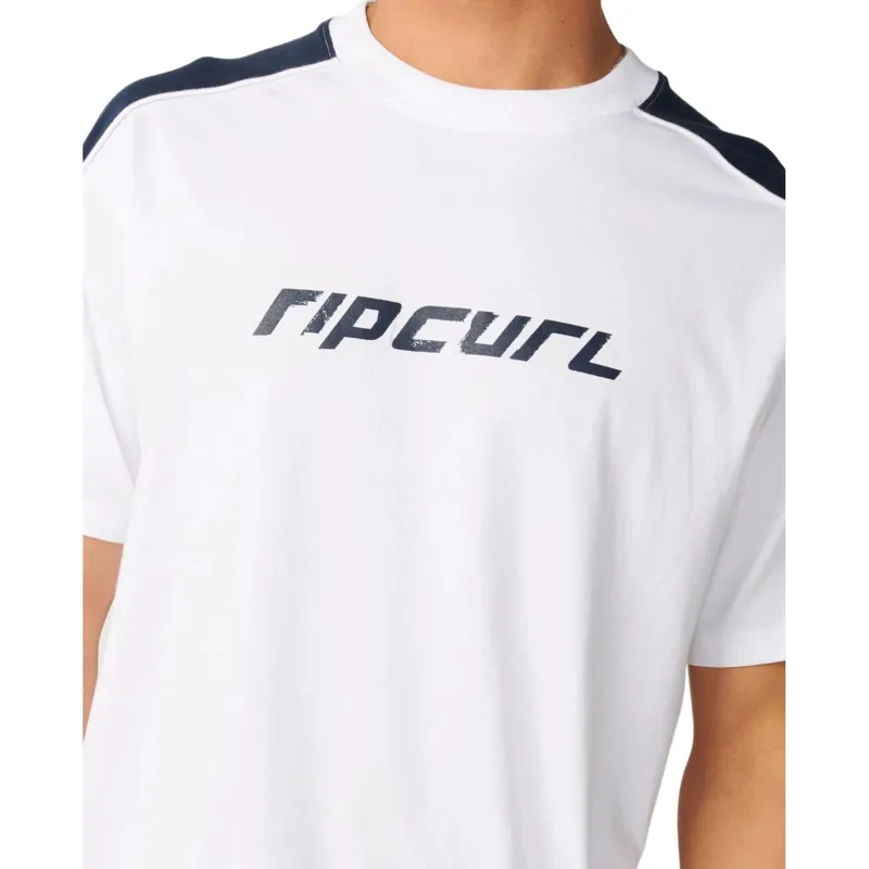 Rip Curl Mens Archive Up Top Panel Tee in White-4