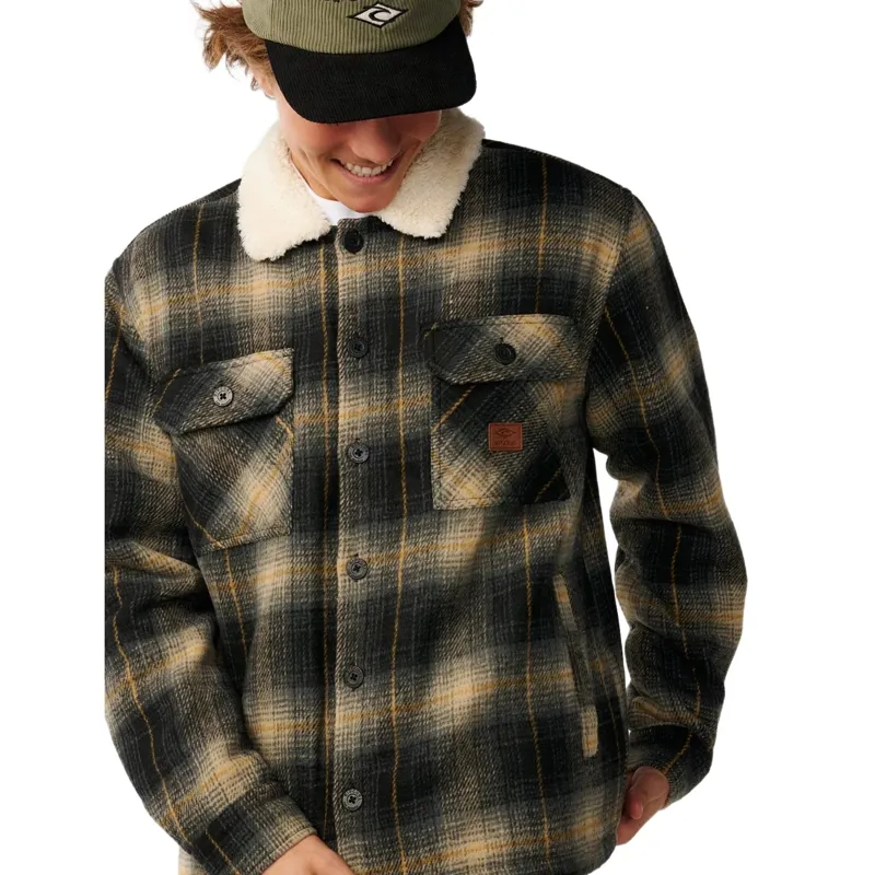Rip Curl Mens Classic Surf Bells Sherpa Jacket in Black-3