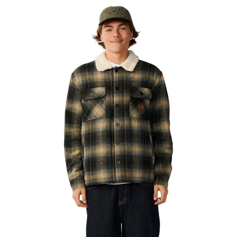 Rip Curl Mens Classic Surf Bells Sherpa Jacket in Black-2