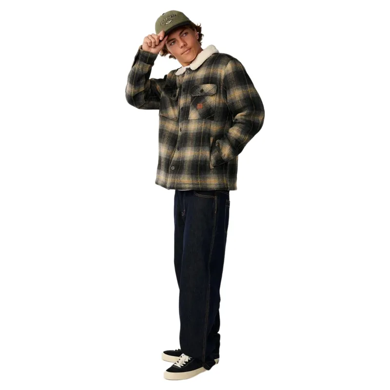Rip Curl Mens Classic Surf Bells Sherpa Jacket in Black-1