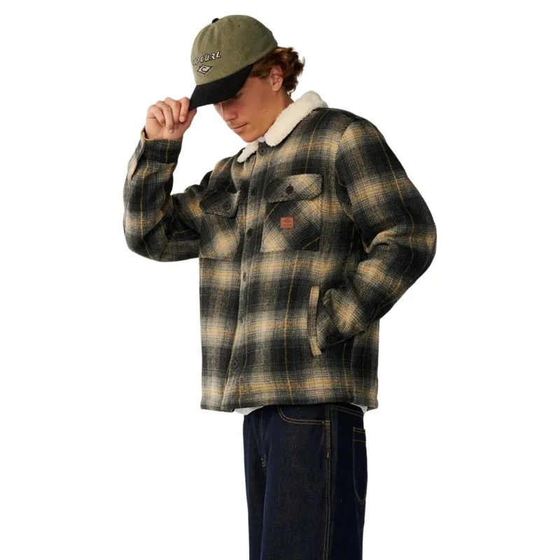 Rip Curl Mens Classic Surf Bells Sherpa Jacket in Black-4