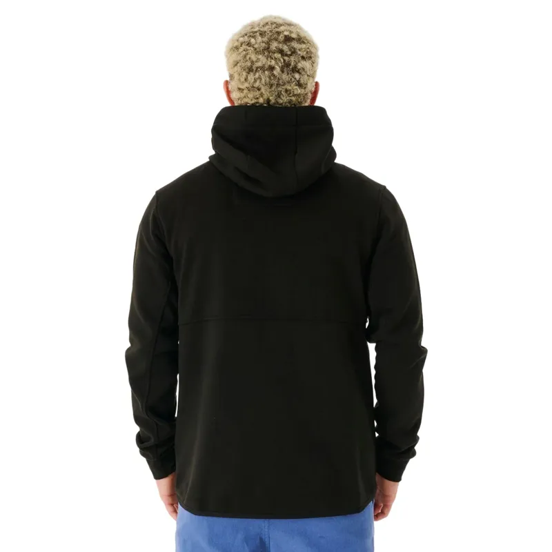 Rip Curl Mens Departed Bonded DWR Zip Thru Fleece in Black-2