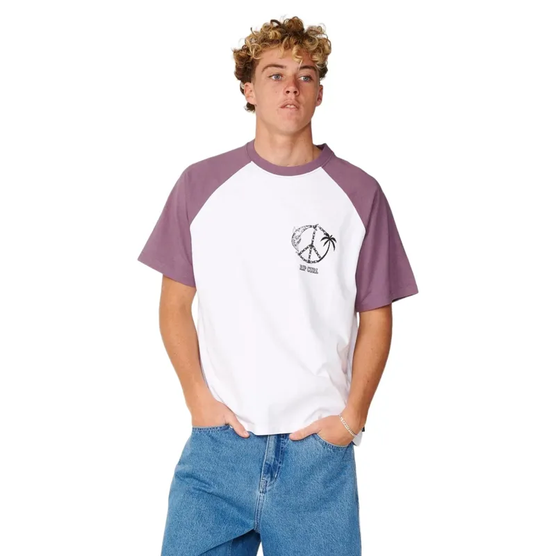 Rip Curl Mens Disorder Dolphin Tee in Vintage White