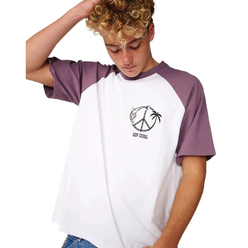 Rip Curl Mens Disorder Dolphin Tee in Vintage White-5