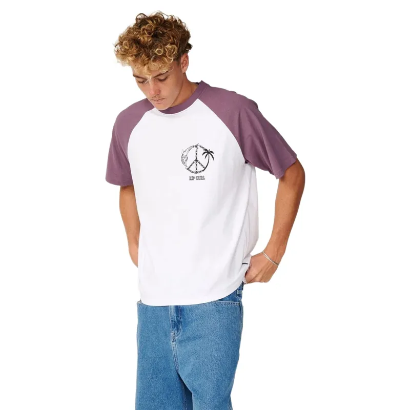 Rip Curl Mens Disorder Dolphin Tee in Vintage White-1