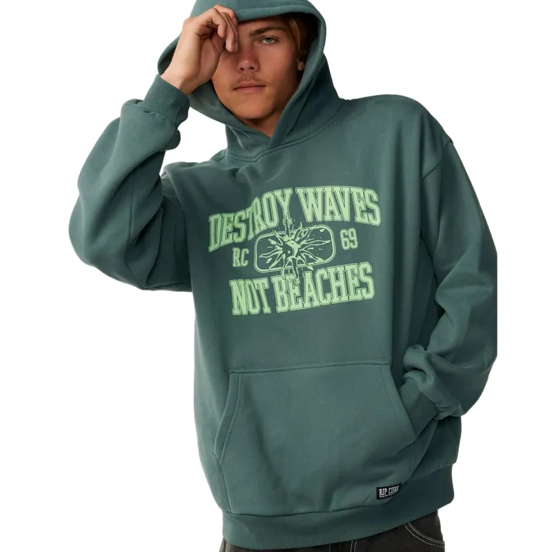 Rip Curl Mens Disorder Hood in Muted Green-5