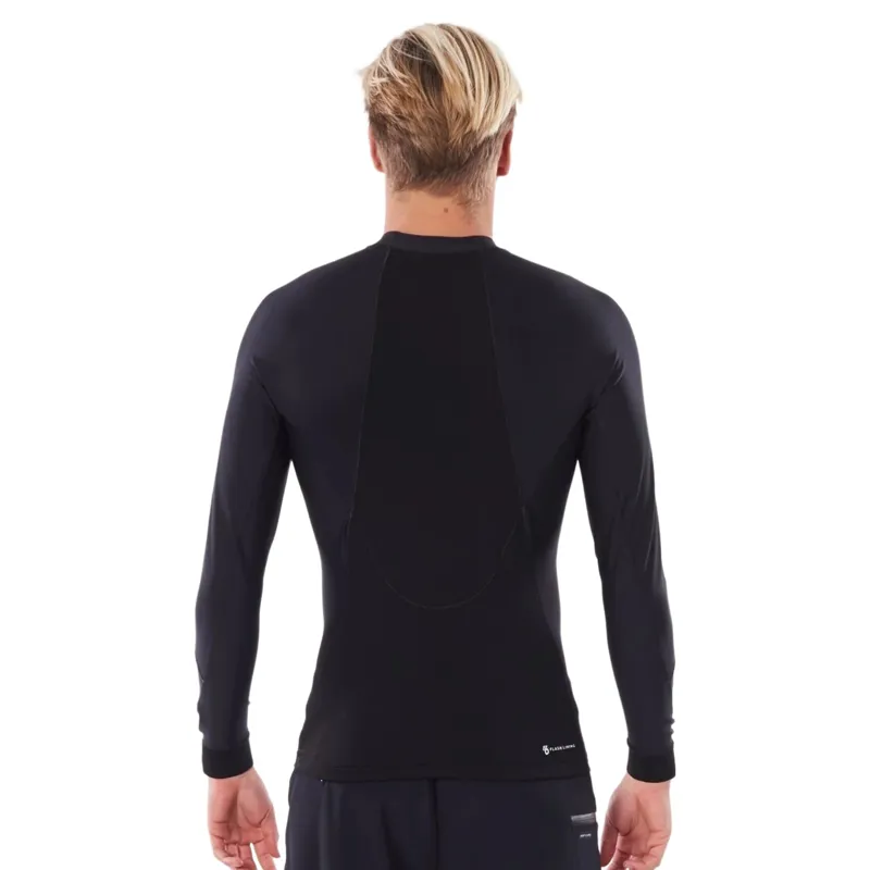 Rip Curl Mens Flash Bomb Neo Poly Long Sleeve Wetsuit Top in Black-3