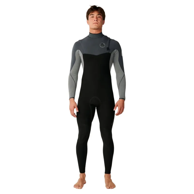 Rip Curl Mens Flashbomb Pro Zip Free 5/3 Fullsuit Wetsuit in Charcoal Grey