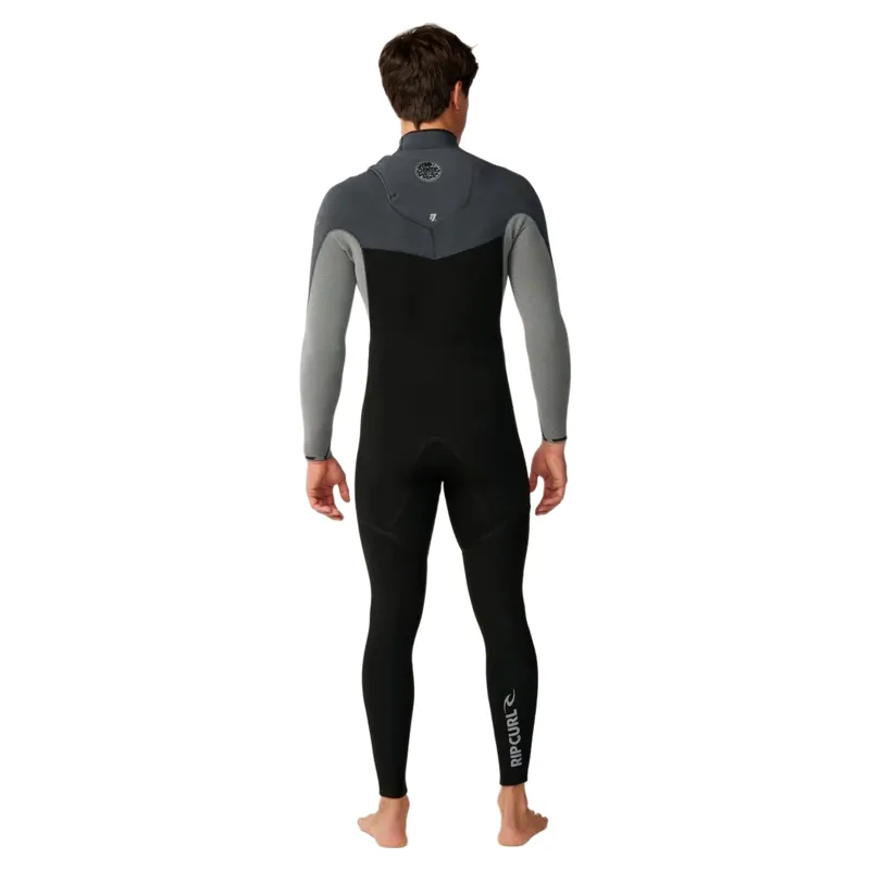 Rip Curl Mens Flashbomb Pro Zip Free 5/3 Fullsuit Wetsuit in Charcoal Grey-2