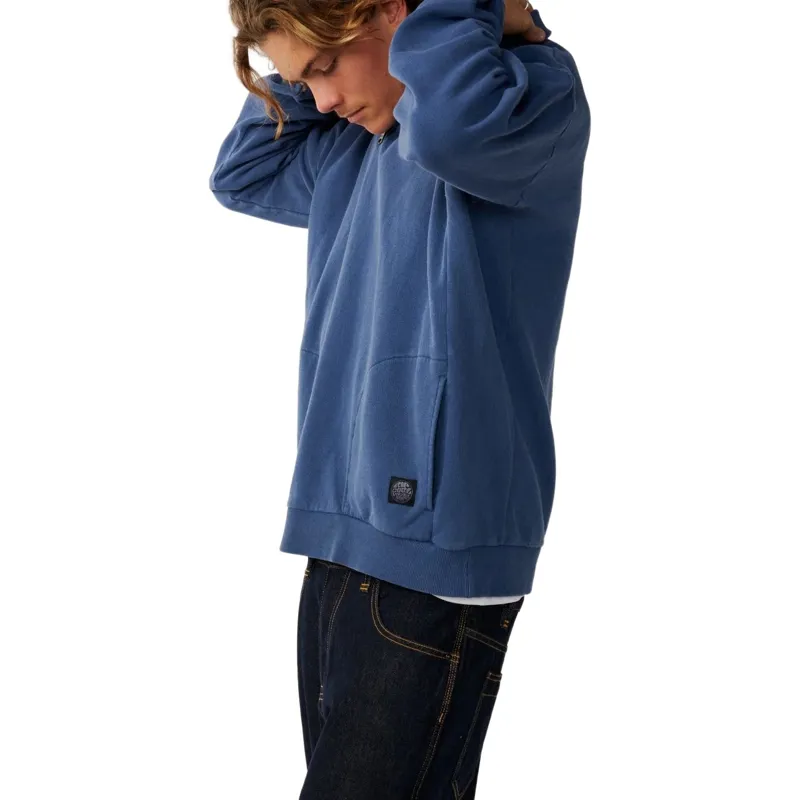 Rip Curl Mens Premium Surf 1/4 Zip Crew Fleece in Light Navy-5