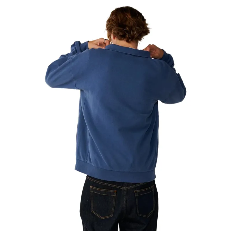 Rip Curl Mens Premium Surf 1/4 Zip Crew Fleece in Light Navy-2