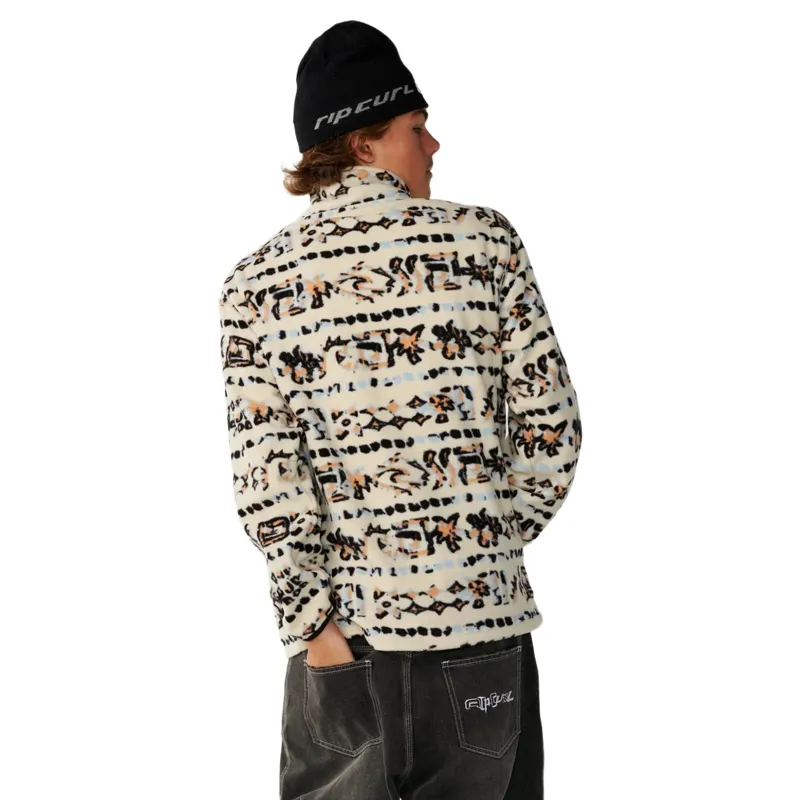 Rip Curl Mens Sessions Polar Fleece in Vintage White-2