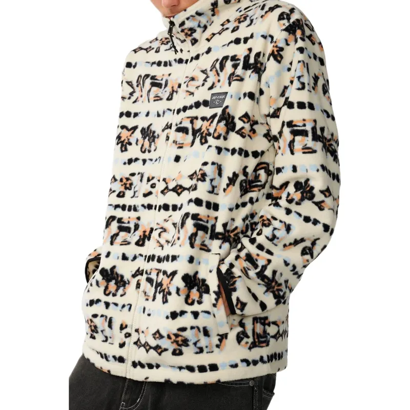 Rip Curl Mens Sessions Polar Fleece in Vintage White-5