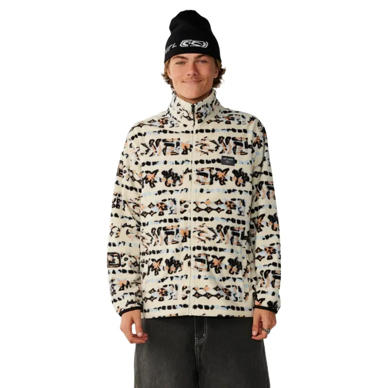 Rip Curl Mens Sessions Polar Fleece in Vintage White