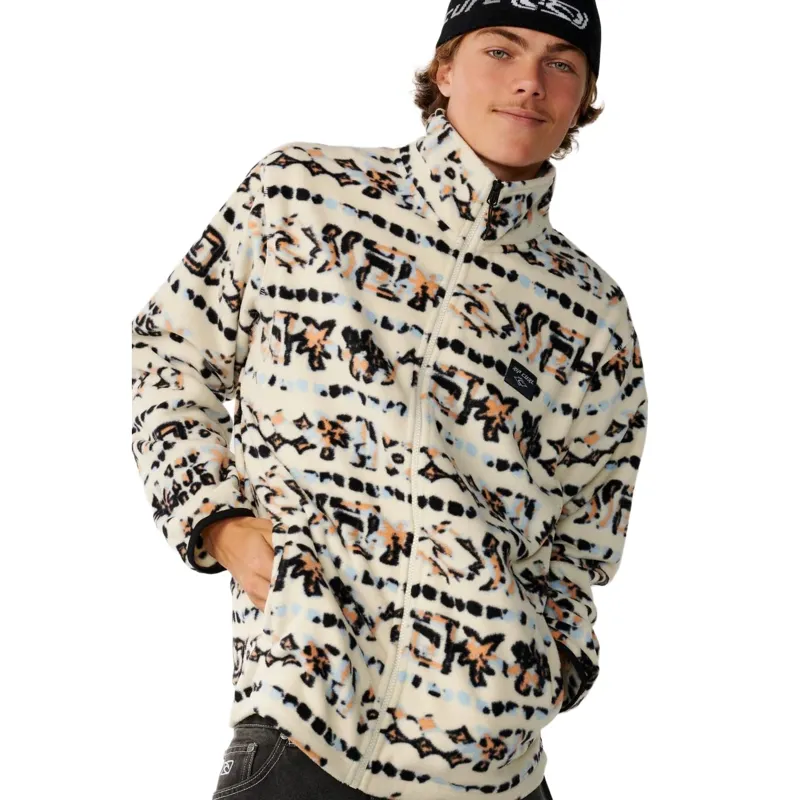 Rip Curl Mens Sessions Polar Fleece in Vintage White-4