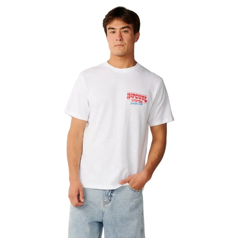 Rip Curl Mens Shaper Address Tee Update in White