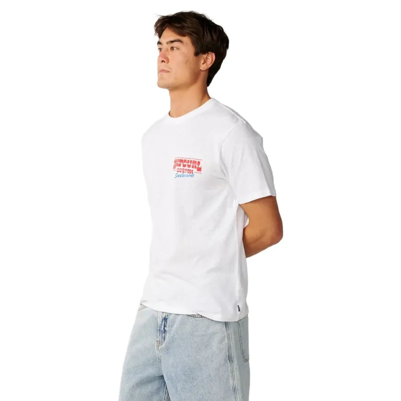 Rip Curl Mens Shaper Address Tee Update in White-1