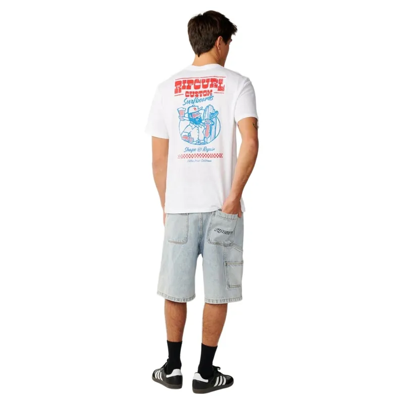 Rip Curl Mens Shaper Address Tee Update in White-4