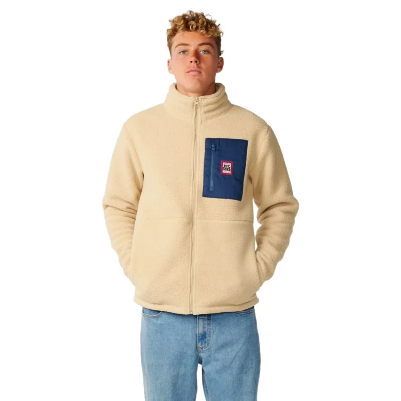 Rip Curl Mens Streamline Big Bear Polar Fleece in Khaki Sand