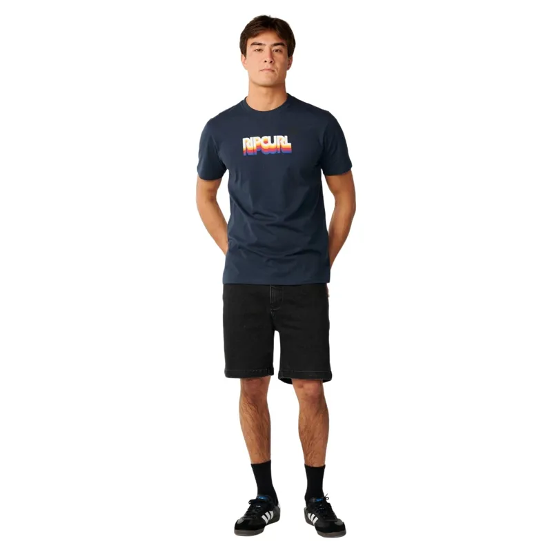 Rip Curl Mens Streamline Like Mumma Tee in Dark Navy