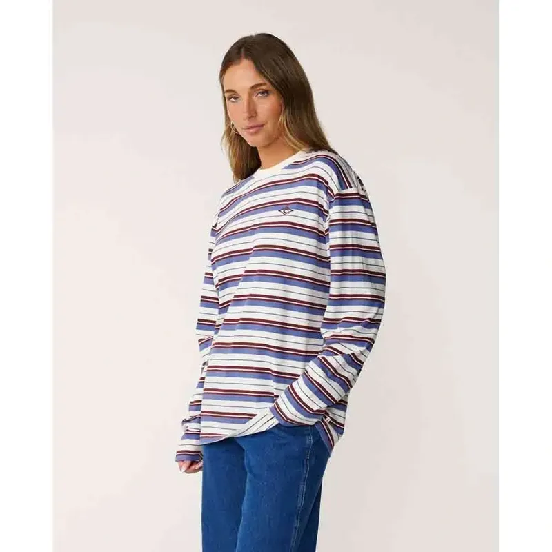 Rip Curl Womens S-Series Vaporcool Long Sleeve T-Shirt in Dark Plum-2