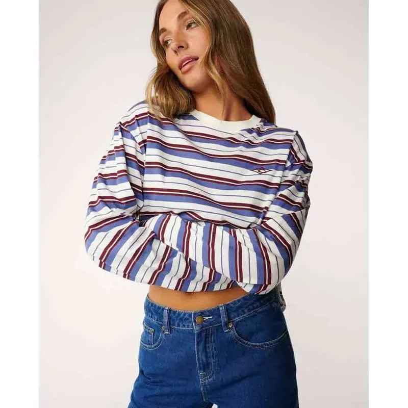 Rip Curl Womens S-Series Vaporcool Long Sleeve T-Shirt in Dark Plum-3