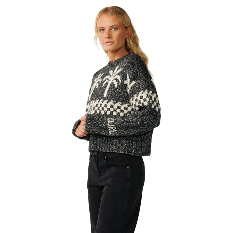 Rip Curl Womens Bossa Nova Neps Crew in Washed Black-3