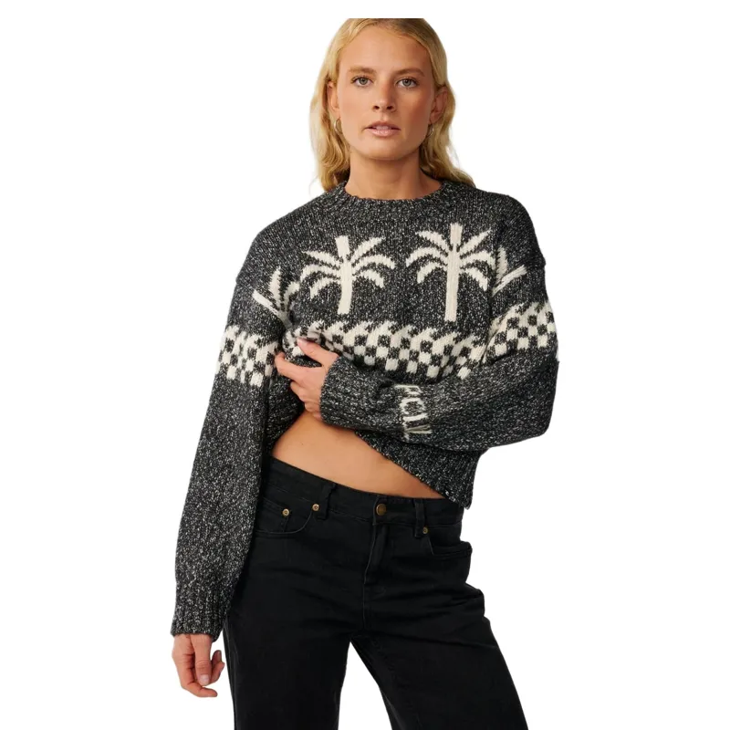 Rip Curl Womens Bossa Nova Neps Crew in Washed Black-5