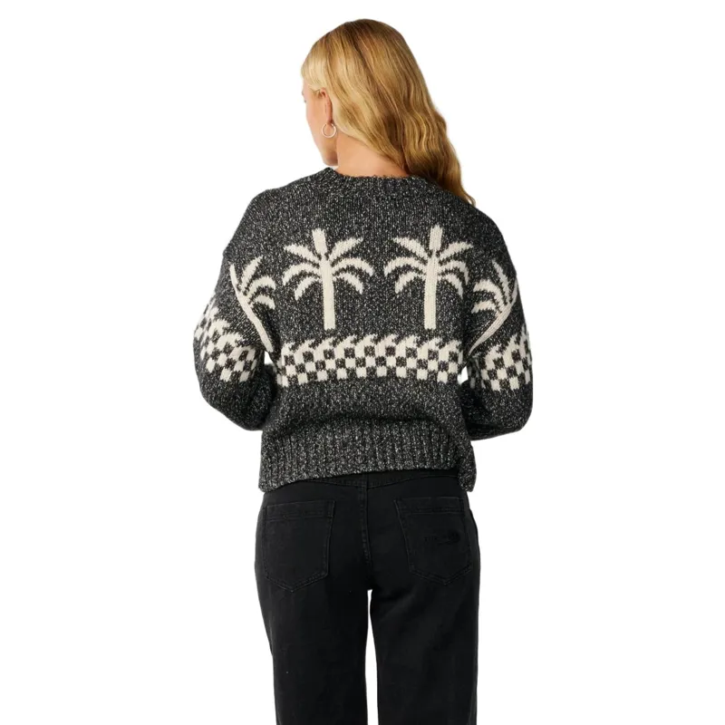 Rip Curl Womens Bossa Nova Neps Crew in Washed Black-1