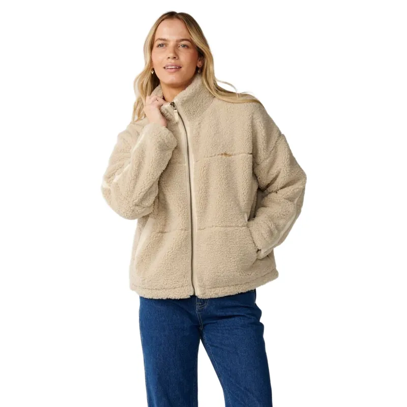 Rip Curl Womens Cala Nights Sherpa Jacket in Natural
