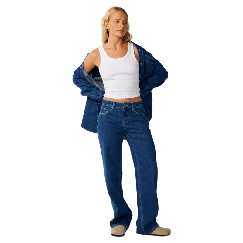 Rip Curl Womens Cruisin Denim Long Sleeve Shirt in Mid Blue-3