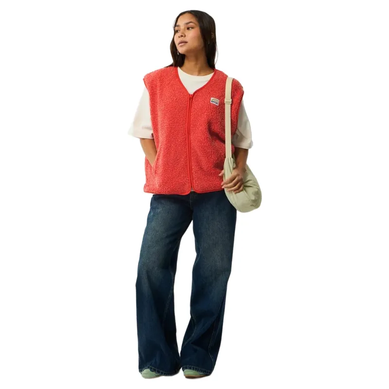 Rip Curl Womens Every Day Polar Vest in Red-3
