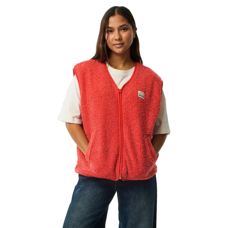 Rip Curl Womens Every Day Polar Vest in Red