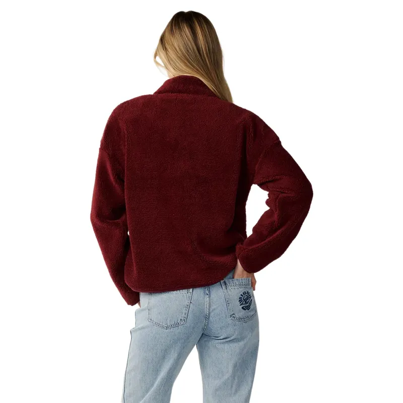 Rip Curl Womens Party Pack Polar Zip Through Fleece in Dark Plum-5