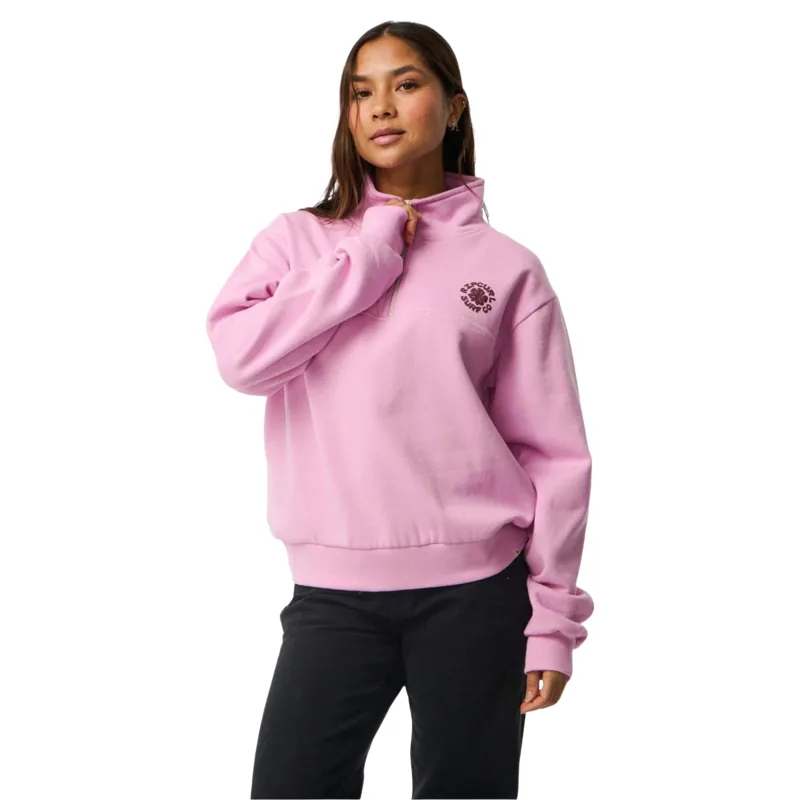 Rip Curl Womens Party Wave 1/2 Zip Fleece in Lilac
