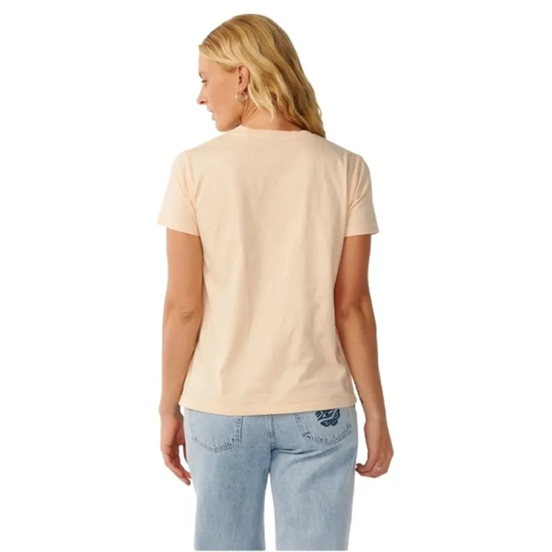 Rip Curl Womens Party Wave Short Sleeve Tee Standard in Light Apricot-1