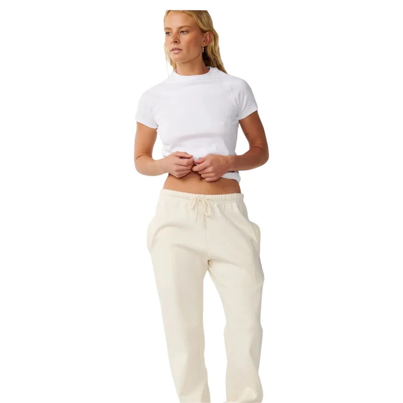 Rip Curl Womens Party Wave Track Pants in Off White-2
