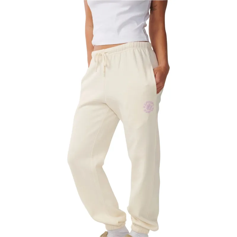 Rip Curl Womens Party Wave Track Pants in Off White-5