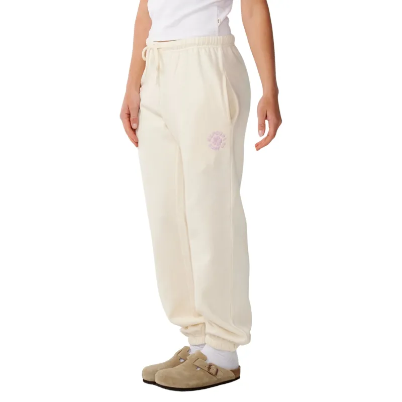 Rip Curl Womens Party Wave Track Pants in Off White-4