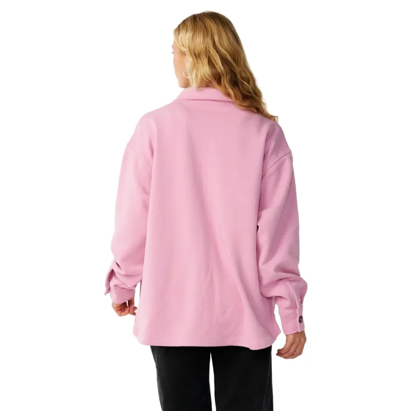 Rip Curl Womens Retro Swell Fleece Overshirt in Lilac-4