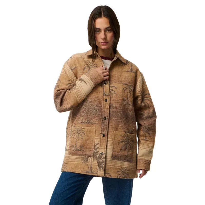 Rip Curl Womens Retro Swell Jacquard Shacket in Multi-1