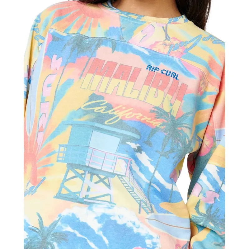 Rip Curl Womens Surf Side Relaxed Crew in Multico-2