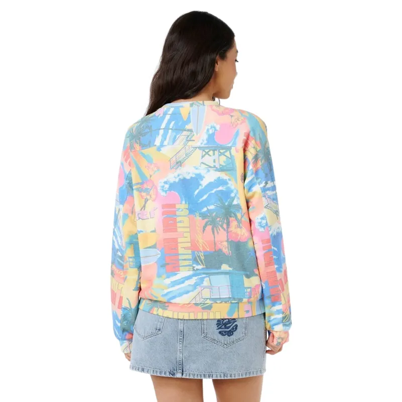 Rip Curl Womens Surf Side Relaxed Crew in Multico-5
