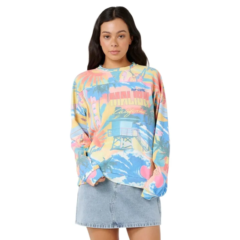 Rip Curl Womens Surf Side Relaxed Crew in Multico-4