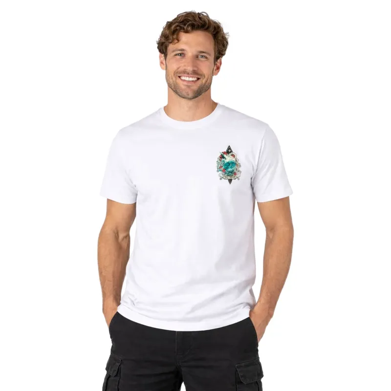 Saltrock Mens Dark Water Colour Tee in White-1